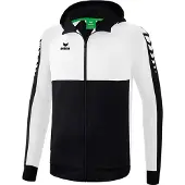 Erima Six Wings Trainingsjacke Mit Kapuze Herren - Schwarz / Weiß