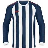 Jako Inter Trikot Langarm Herren - Navy / Weiß / Flame