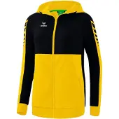 Erima Six Wings Trainingsjacke mit Kapuze Gelb/Schwarz - 44