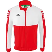 Erima Six Wings Präsentationsjacke Herren - Weiß / Rot | Größe: L