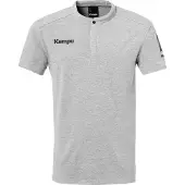 Kempa T-Shirt "Shirt STATUS POLO SHIRT", Herren, Gr. XL, grau (grau melange), Obermaterial: 65% Polyester PES. 35% Baumwolle CO., Shirts T-Shirt