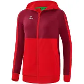 Erima Six Wings Trainingsjacke mit Kapuze Rot/Bordeaux - 42