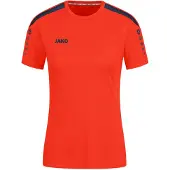Jako Damen Trikot Power KA, Farbe:flame/marine, Größe:34