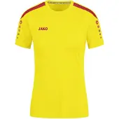 Jako Damen Trikot Power KA, Farbe:citro/rot, Größe:36