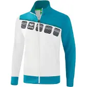 Erima 5-C Präsentationsjacke Kinder - Weiß / Oriental Blue / Colonial Blue