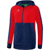 Erima Six Wings Trainingsjacke mit Kapuze New Navy/Rot - 44