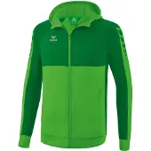 Erima Six Wings Trainingsjacke Mit Kapuze Kinder - Green / Smaragd / Weiß