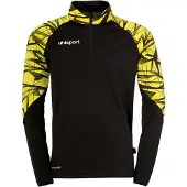 Uhlsport 1/4 ZIP TOP GOAL 25 1/4 ZIP TOP Unisex 1002218_01 schwarz/limonengelb 3XL