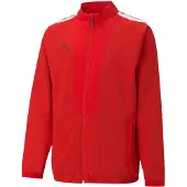 Puma teamLIGA Sideline Jacke Kids Rot Weiss F01 || Größe 140