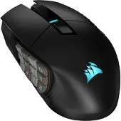 Corsair SCIMITAR ELITE WIRELESS, rechts, Optisch, RF Wireless + Bluetooth + USB Type-C, 26000 DPI, 1 ms, Schwarz
