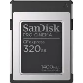 SanDisk PRO-CINEMA CFexpress, 320 GB, CFexpress, 1700 MB/s, 1500 MB/s, Schwarz