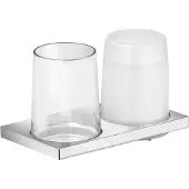 Keuco Doppelhalter EDITION 11 Gl u Lot-sp Kri-gl/bro geb