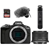 Canon EOS R50, Schwarz + RF-S 18-45mm F4.5-6.3 IS STM Kit, 24,2 MP, 6000 x 4000 Pixel, CMOS, 4K Ultra HD, Touchscreen, Schwarz