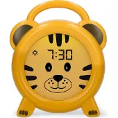 Alecto BC100TIGER - Schlaftrainer, Nachtlicht und Wecker, Tiger