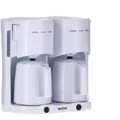 Severin Kaffeemaschine Duo 2in1 KA 9315, 2 getrennte Heizsysteme, 2 Thermoskannen mit Durchbrühdeckel, Tropf‑Stopp, Abschaltautomatik, B 395 x T 255 x H 365 mm, schwarz
