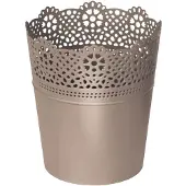 Prosperplast Lace Collection 16x16x18.5 Cm Flowerpot Golden