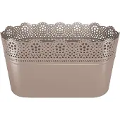 Prosperplast Lace Collection 28.5x13.5x15.5 Cm Flowerpot Golden