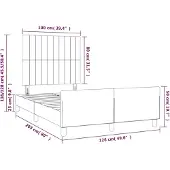 vidaXL Bettgestell ohne Matratze Schwarz 120x200 cm Samt