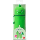 Legami 2-in-1 Federmäppchen aus Silikon Kawaii Dino grün