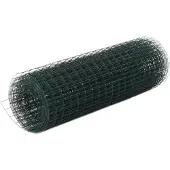 vidaXL Drahtzaun Stahl mit PVC-Beschichtung 25x0,5 m Grün