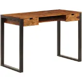 vidaXL Schreibtisch 110 x 55 x 78 cm Massivholz Akazie und Stahl