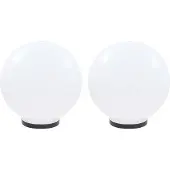 vidaXL LED-Gartenleuchten 2 Stk. Kugelförmig 40 cm PMMA