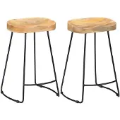 vidaXL Gavin Barhocker 2 Stk. Massivholz Mango