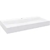 vidaXL Waschbecken 100 x 46 x 11 cm Mineralguss/Marmorguss Weiß