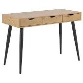 Ebuy24 Nete Schreibtisch mit 3 Schubladen aus Wildeiche Nachbildung.