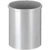 Huismerk Runder Papierkorb Metall 15 Liter silber