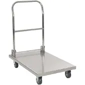 vidaXL Plattformwagen Silbern 82 x 53 x 86 cm Edelstahl