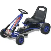 vidaXL Pedal Go-Kart mit verstellbarem Sitz Blau