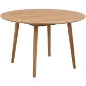 Ebuy24 Esstisch Naya Ø 120 cm massivholz Eiche und Eichenfurnier geölt.