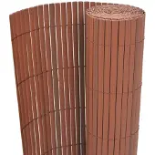 vidaXL Gartenzaun Doppelseitig PVC 90 x 500 cm Braun
