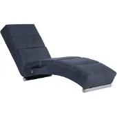 vidaXL Massage Chaiselongue Grau Wildleder-Optik