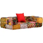vidaXL Jadiel Low 2-seater sofa with back and armrest