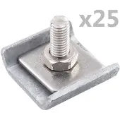 vidaXL Gittermattenverbinder 25 Sets Silbern