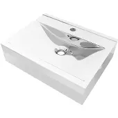 vidaXL Waschbecken mit Überlauf 60x46x16 cm Keramik Silbern