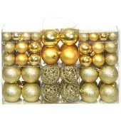 vidaXL 100-tlg. Weihnachtskugel-Set 3/4/6 cm Golden