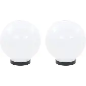 vidaXL LED-Gartenleuchten 2 Stk. Kugelförmig 20 cm PMMA