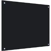 vidaXL Küchenrückwand Schwarz 70x60 cm Hartglas