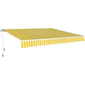 vidaXL Gelenkarmmarkise 400 cm Gelb/Weiß
