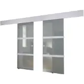 vidaXL Doppelschiebetür Glas