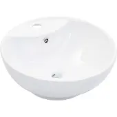 vidaXL Waschbecken mit Überlauf 46,5 x 18 cm Keramik Weiß