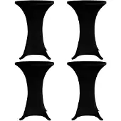 vidaXL Stehtischhusse Ø Schwarz Stretch 4 Stück (2x241204) 60 Cm
