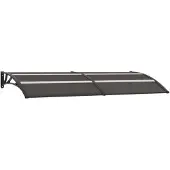 vidaXL Vordach Schwarz 240x75 cm PC