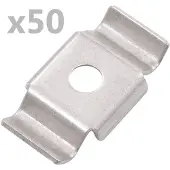 vidaXL Schmetterlingsklemme für Doppelstabmatten 50 Stk. Edelstahl