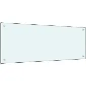 vidaXL Küchenrückwand Milchweiß 100x40 cm Hartglas
