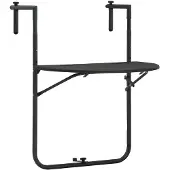 vidaXL Balkon-Hängetisch Braun 60x64x83,5 cm Kunststoff Rattan-Optik