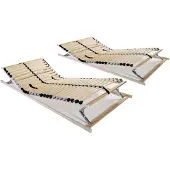 vidaXL Lattenroste 2 Stk. mit 28 Latten 7 Zonen 80x200 cm